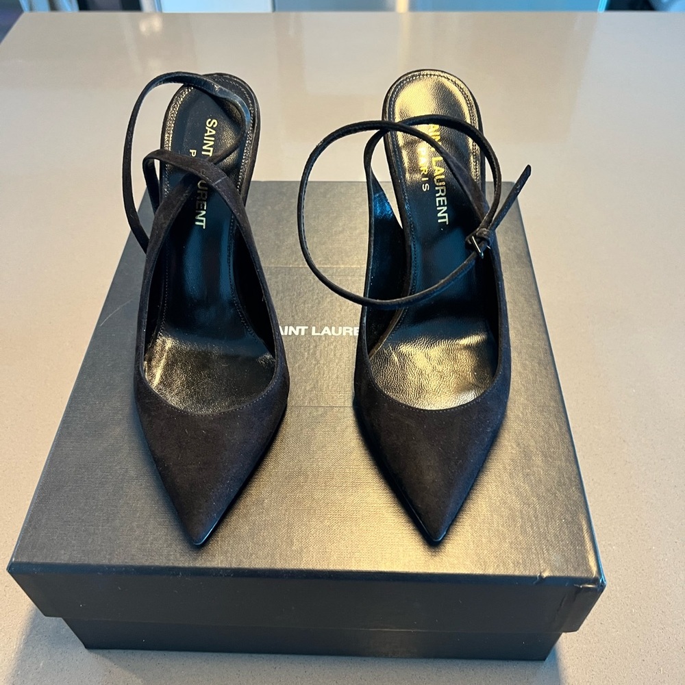 SAINT LAURENT 'OPYUM' PUMPS US 6 Black - Picture 9 of 12